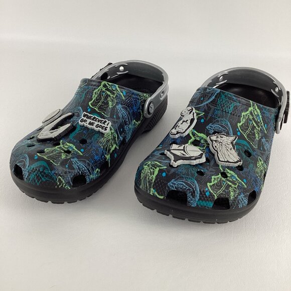 Crocs Star Wars Mandalorian Jibbitz Men Sz 6 Women 8 Unisex Slip On Sandal Shoe - Picture 3 of 10